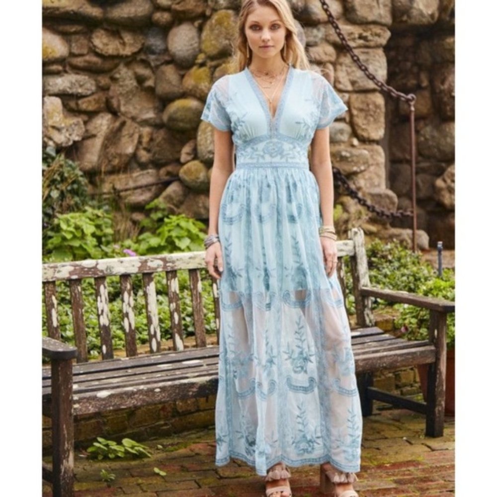nwt altar'd state mariska lace maxi dress 22/24